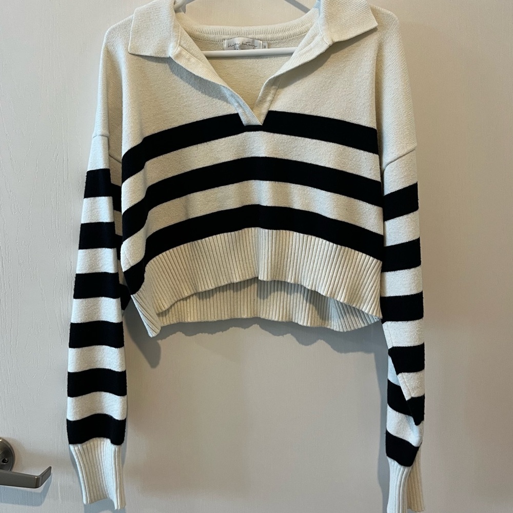 Black and white striped sweater